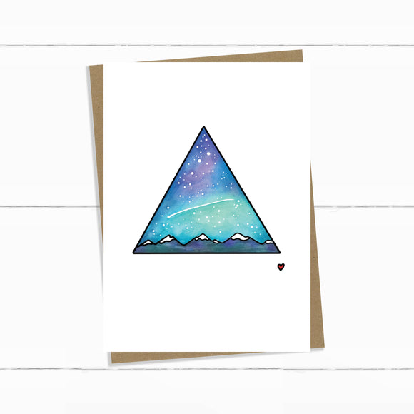 SHOOTING STAR TRIANGLE CARD